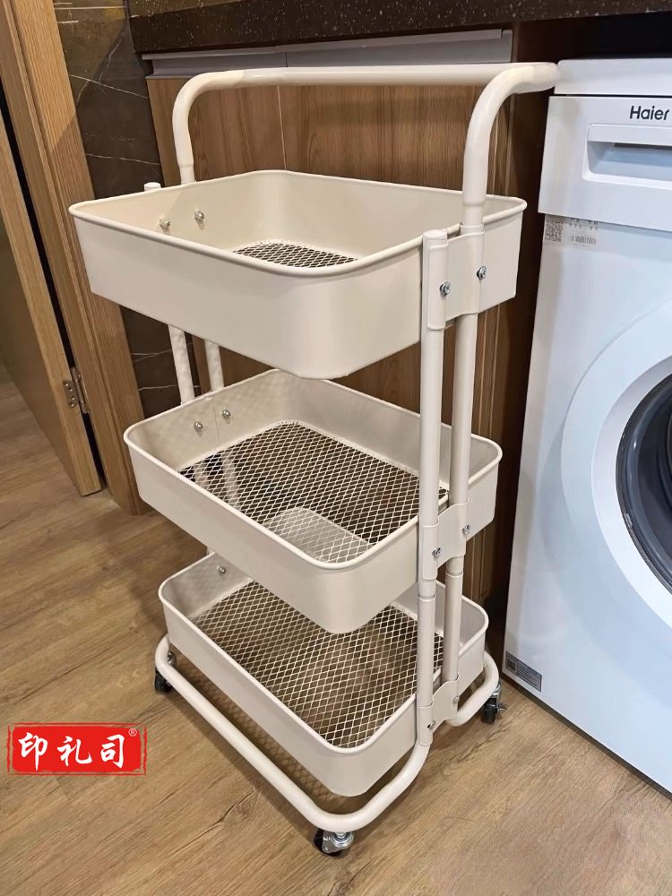 云家宜家用小推车置 物架厨房美容院多功能婴儿用收纳架零食车书 架
