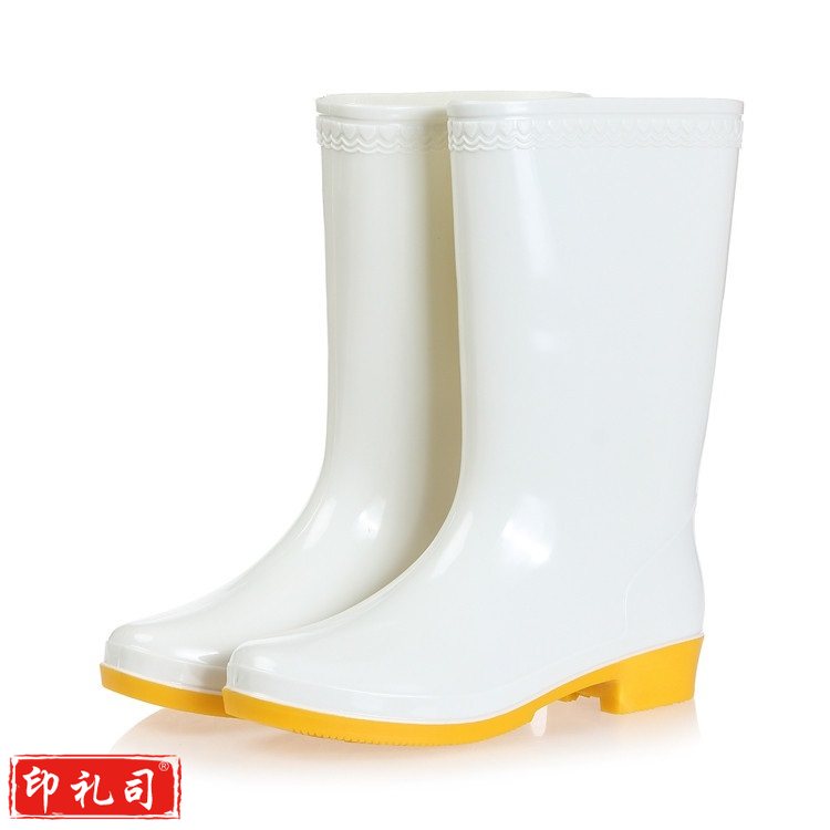 盛安 36-45#卫生白中腰雨鞋（鞋码下单请备注）
