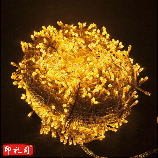 LED小彩灯 七彩  插电款-20米 200灯闪灯串灯满天星户外七彩变色霓虹灯