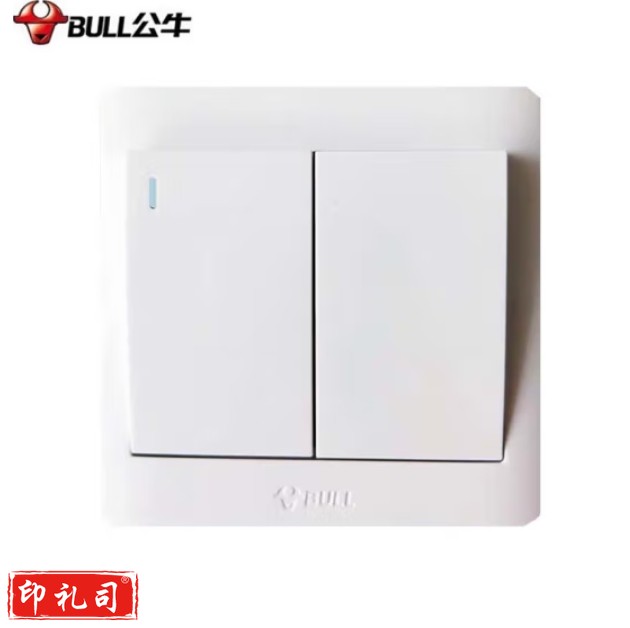 公牛 G32K211 二位单控带荧屏开关 86型白色