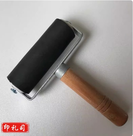 水粉油墨版画橡胶滚轮 儿童拓印版画工具 黑滚  货号：LJ