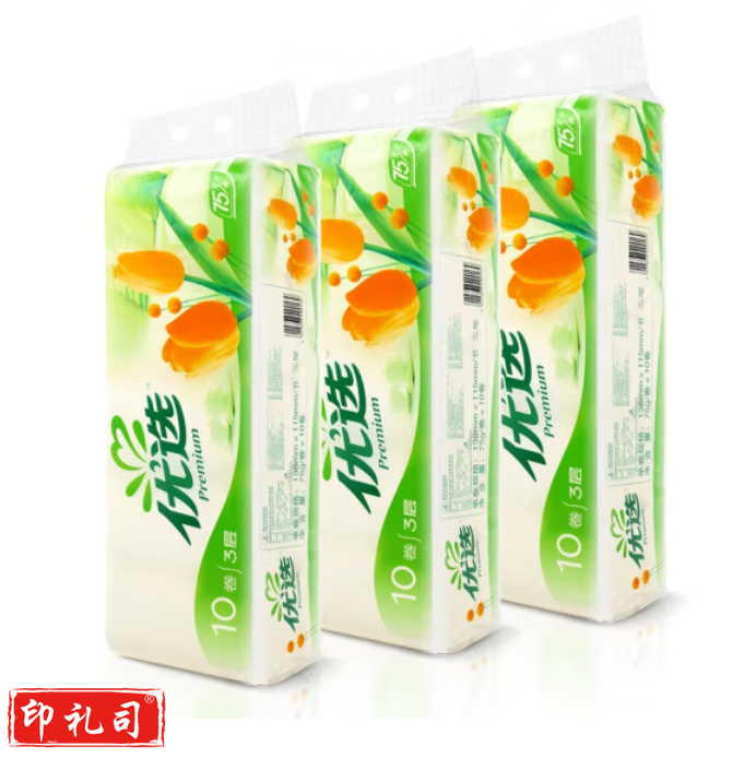 心相印 136*115  3层  木浆  无香  优选无芯卷纸 75g*10卷