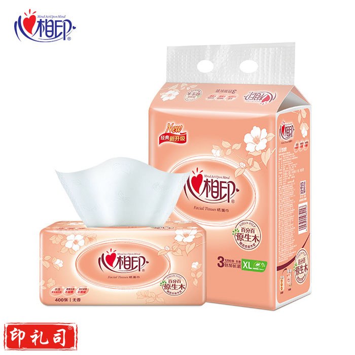 心相印 面巾纸软抽纸 DT200 210*210mm/抽 2层*200抽*3包/提 一提装