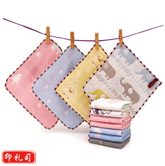 幼儿园毛巾 30*30cm 卡通毛巾 婴儿口水巾 （起订量100条 图案花色随机 ）货号：YC