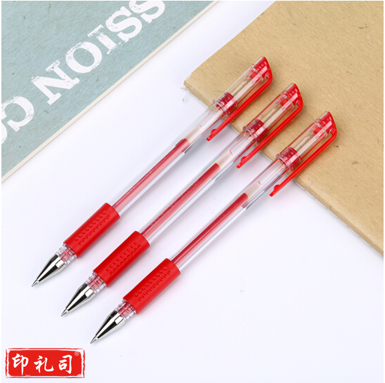 得力(deli)红色6600 经典签字笔 （12支/盒）