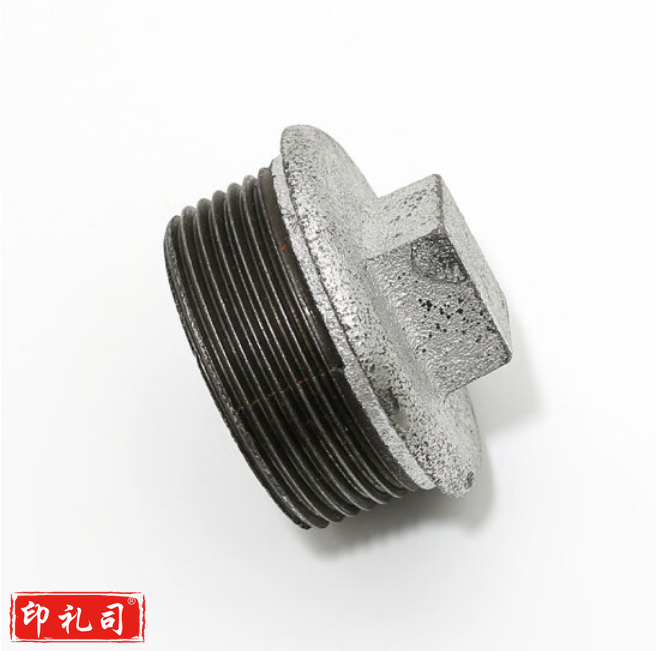 赣玛 DN15 玛钢国标带边管堵4分外丝堵头