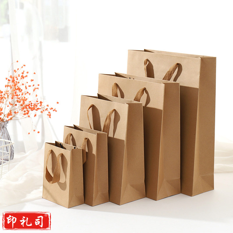 竖版大号牛皮纸袋 牛皮纸手提袋（竖款30长*10侧*40高） 货号：GD