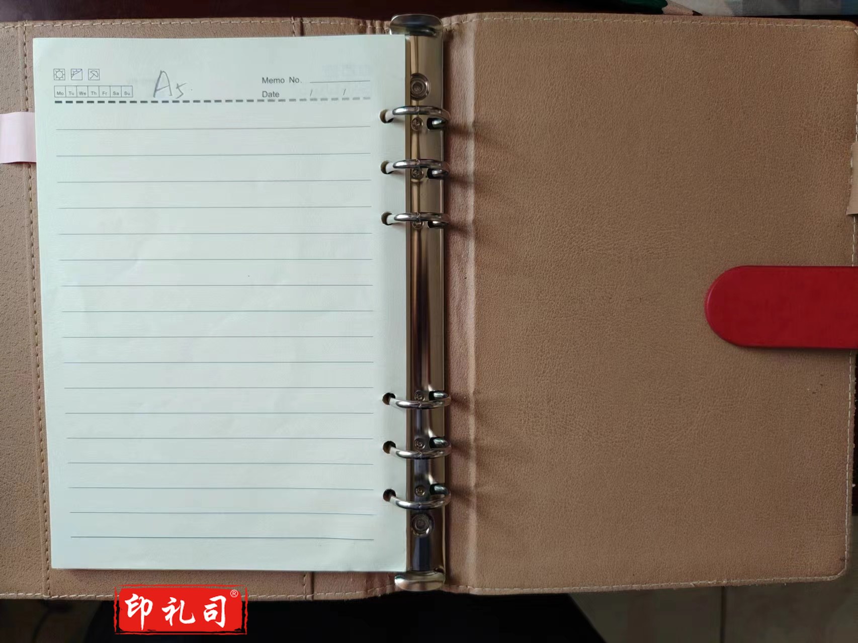 A5活页笔记本封皮(黑色或棕色 颜色随机)