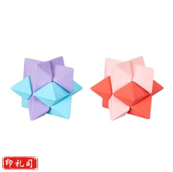 齐心 GBBZ0014 鲁班锁多角橡皮擦(国家宝藏)6个/套   货号：GD