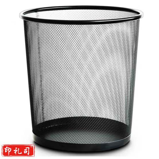 得力 9188小号圆纸篓234x191x275mm金属丝网喷塑工艺