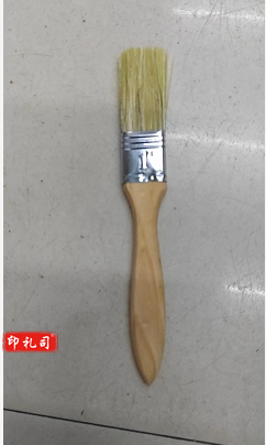 工霸(GONGBA)扁油刷 加厚猪鬃毛油漆刷子 红尖漆柄 1英寸 25mm(1把)