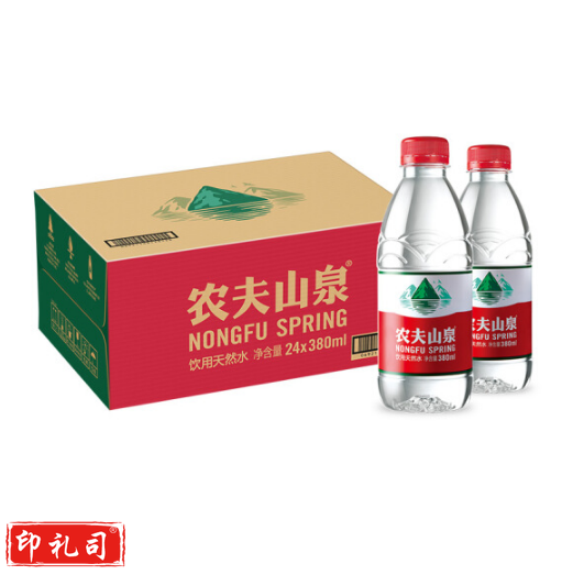 饮用瓶水380ml   24瓶一箱