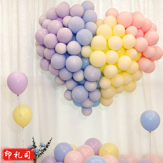 气球马卡龙加厚气球100个/包（混色装）  货号：GD