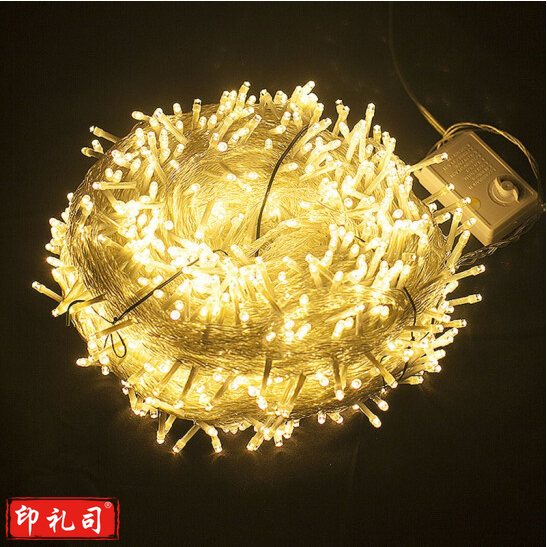 LED小彩灯 暖色 插电款-20米 200灯闪灯串灯满天星户外七彩变色霓虹灯