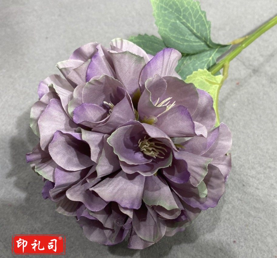 仿真富贵球花长支绢花仿真花绣球婚庆室内装饰插花美陈花艺花球-多色可选（40支起售）