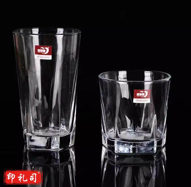 五角 玻璃杯 绿茶杯 加厚果汁杯家用玻璃水杯酒店酒杯