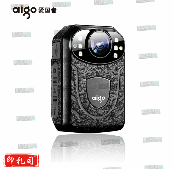 爱国者(aigo)DSJ-T2 记录仪 红外夜视1296P便携加密白光照明录音录像拍照 黑色 64G