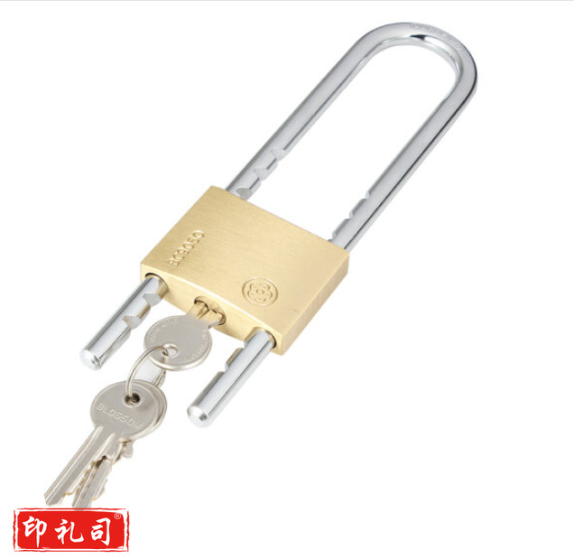 铜挂锁 双开u型锁 防水防锈长梁门锁 车厢柜门锁XL0150