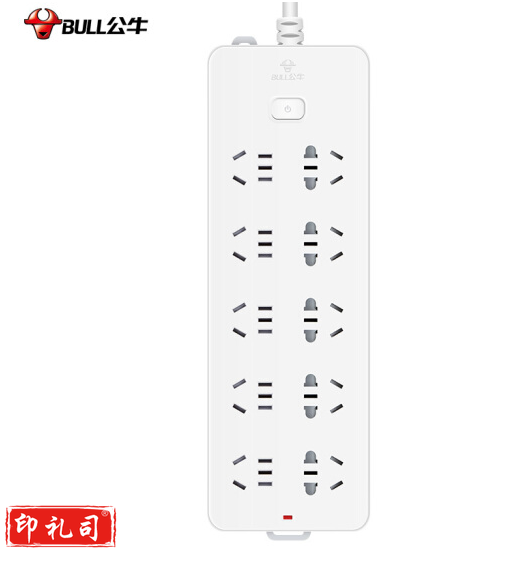 公牛(BULL)新国标插线板 10位总控全长10米 GN-218