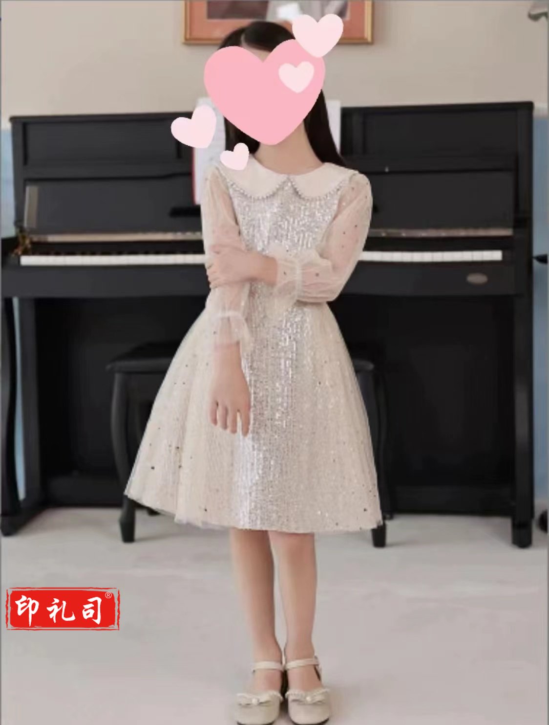 儿童钢琴演奏演出服，儿童主持人演出服