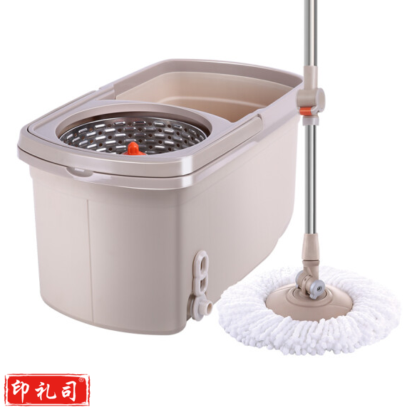 大卫 D6旋转拖把桶甩干拖布桶双驱动免手洗(1杆4头)