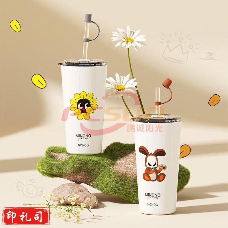 6月上新NONOO桌面联名咖 啡 杯 MNS500C1 保冷办公水杯316不锈钢杯