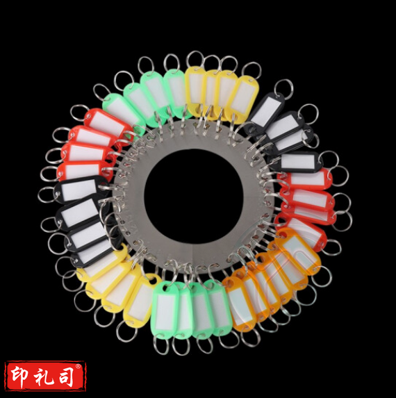 钥匙盘 钥匙环圈钥匙链可标记钥匙扣宿舍钥匙管理收纳用品手提金属钥匙管理牌 38位带标记牌