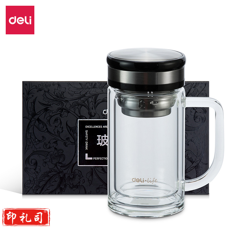得力8989高档商务玻璃杯(透明)(只)320ml