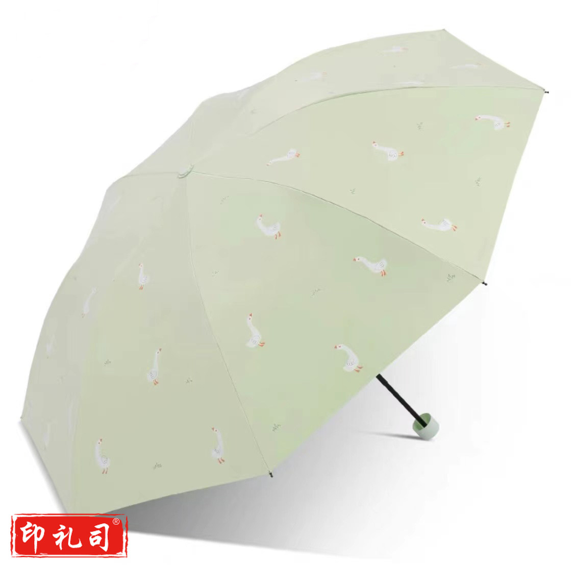 天堂雨伞防晒防紫外线遮阳伞太阳伞女便携折叠黑胶晴雨两用伞雨伞女-嫩绿色雨伞