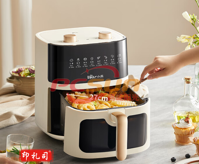 小熊(Bear)QZG-E16H3 空气炸锅 不用翻面 全自动 家用6L大容量