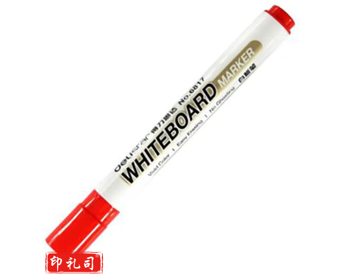 得力6817 白板笔(红)(10支/盒)