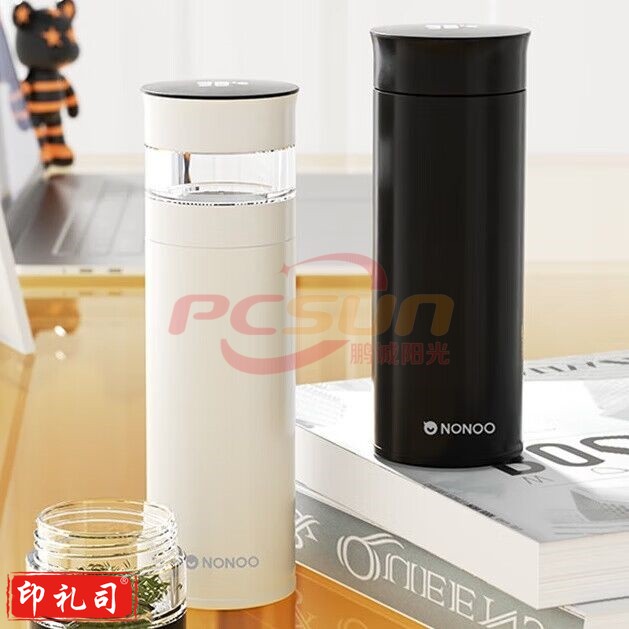 6月上新 NONOO大师温显茶水分离保温杯 NS420B1 智能保温杯316不锈钢内胆水杯