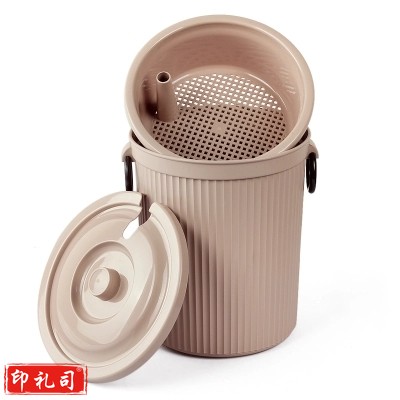 滤茶桶 废水桶垃圾桶茶水桶茶盘排水桶茶漏管27cm桶口直径25cm