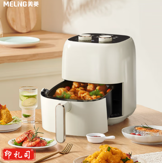美菱(MeiLing)MZG-LC45300电烤炉空气炸锅 5L容量1400W大功率热风立体循环 白色