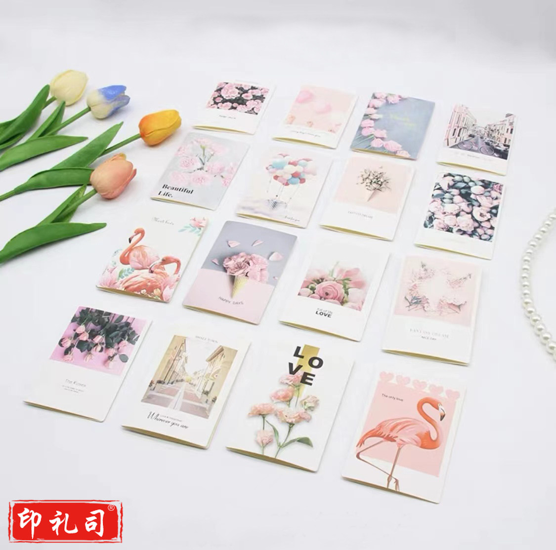 明信片 贺卡 花色随机  80张/包