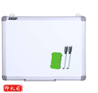 AUCS白板写字板70*50cm 磁性办公会议室白班挂式小白板黑板J5070L