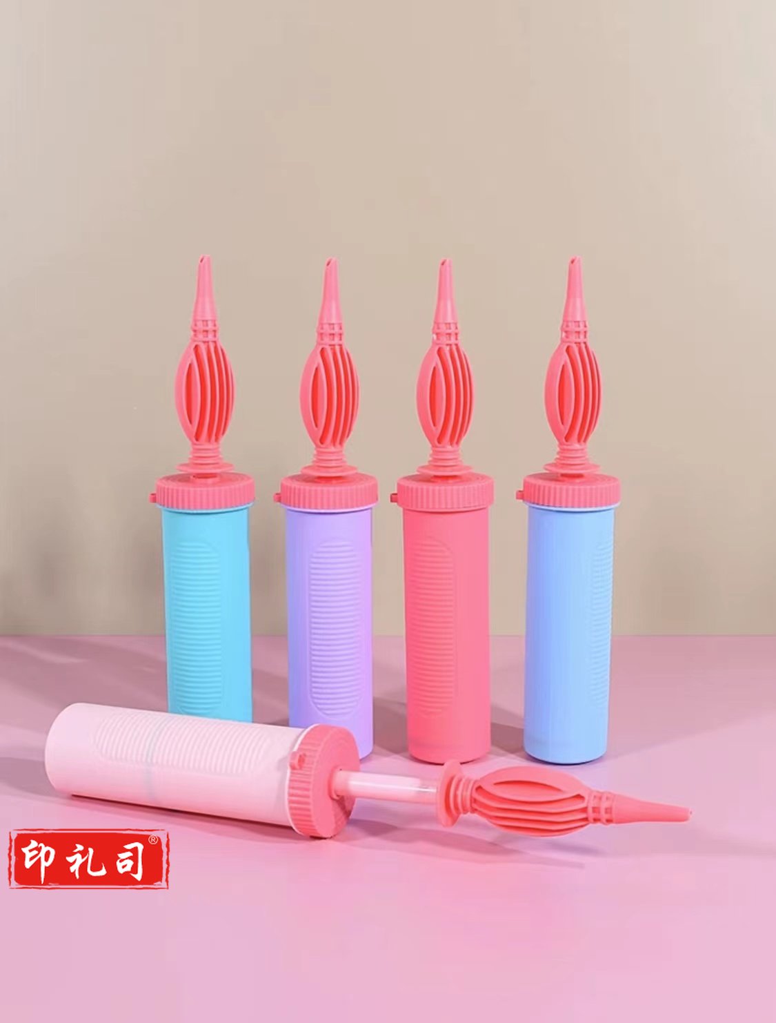 乳胶铝膜气球手推充气打气筒(4个/包)