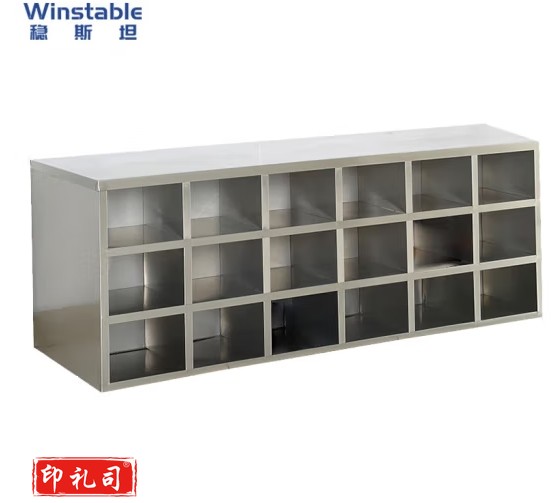 稳斯坦 W5586 无尘车间鞋柜 304不锈钢更衣室实验室双面鞋柜多层换鞋凳 304单面18格