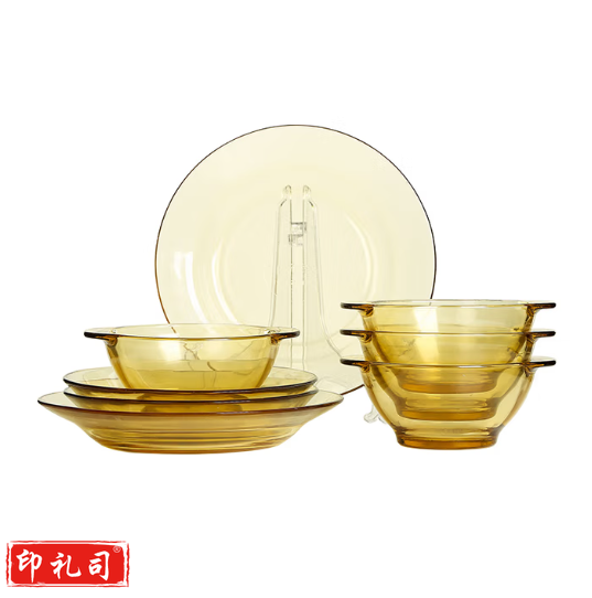 康宁PX-SY8B/HP晶耀系列玻璃餐具套装 2个大汤盘+2个小汤盘+4个带耳碗