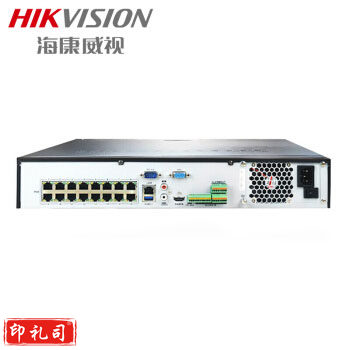 海康威视(HIKVISION)DS-7916N-K4  支持80M/160M/256M网络接入带宽 最大支持6MP摄像机接入  H.265高效视频编码码流，支持HDMI接口4K输出，双网口