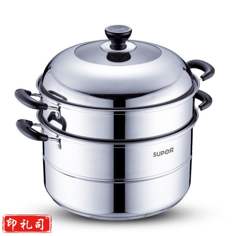 苏泊尔 SZ30C1 30cm 304不锈钢复底二层大号蒸锅