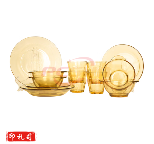 康宁PX-SY12B/HP晶耀系列玻璃餐具套装 2个大汤盘+2个小汤盘+4个带耳碗+4个水杯