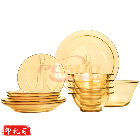 康宁PX-SY12A/HP晶耀系列玻璃餐具套装 2个大汤盘+4个小汤盘+4个带耳碗+1个大色拉碗+1个大盘