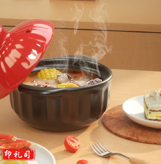 美菱(MeiLing)MGJ-LC1235陶瓷煲砂锅 1L容量一锅多用下沉式锅盖