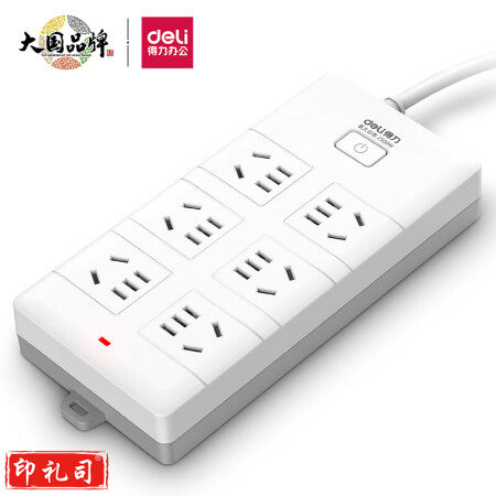 得力(deli)18260 总控 6位2米线长 插排/插线板/接线板/排插