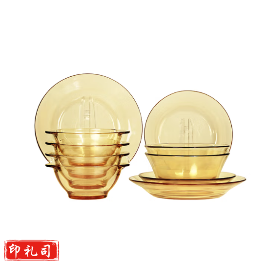 康宁PX-SY10B/HP晶耀系列玻璃餐具套装 2个大汤盘+2个小汤盘+4个带耳碗+2个小色拉碗