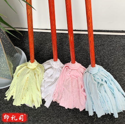 【黄色】 木杆圆头墩布毛巾布吸水 木地板普通老式拖把