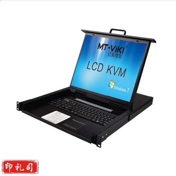 迈拓维矩(MT-viki)19英寸LCD液晶显示屏多电脑kvm切换器8口16口USB自动vga机架式 MT-1908UL 19寸LCD 八进一出
