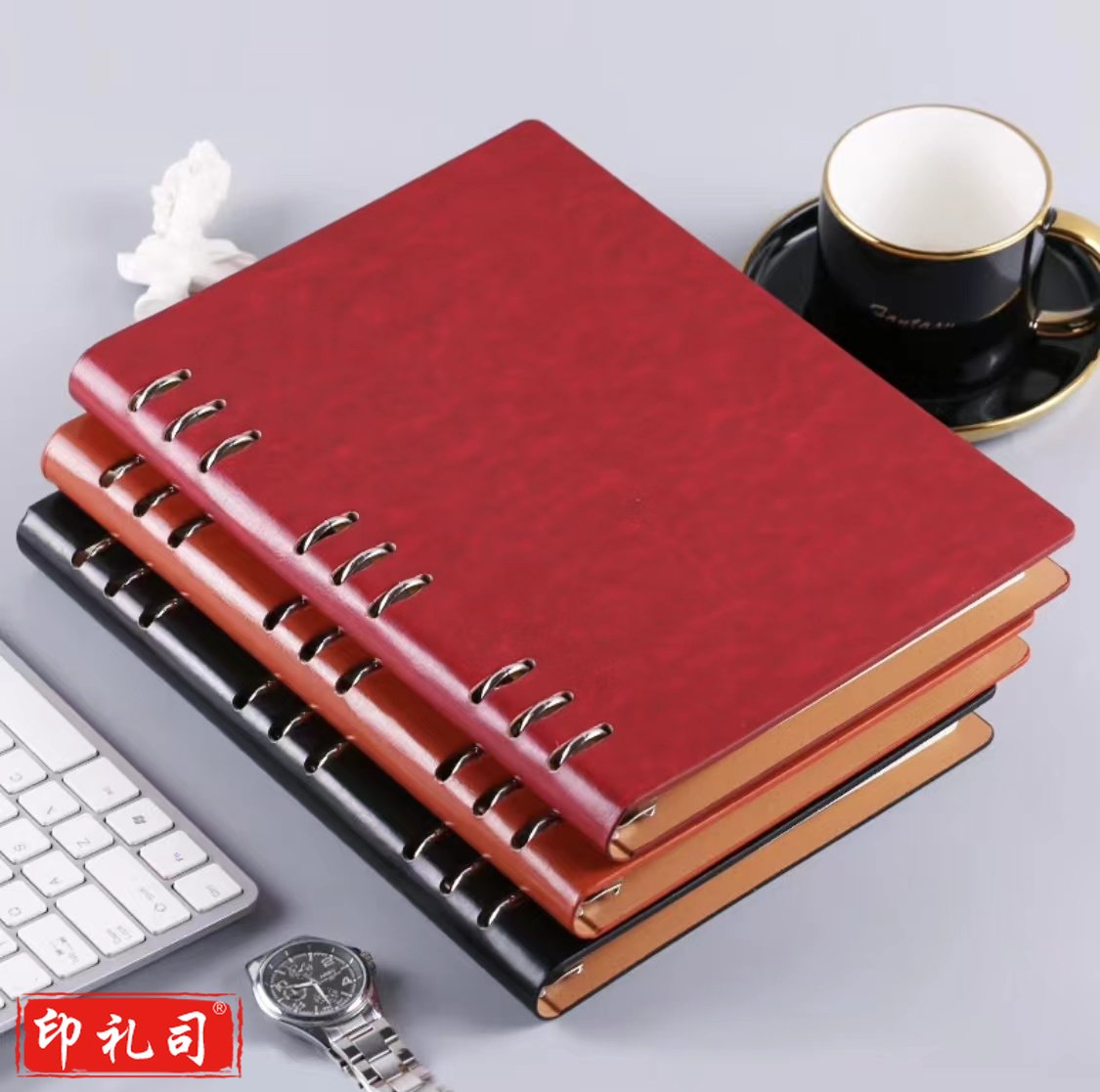 活页本_活页笔记本(可定制)(酒红)