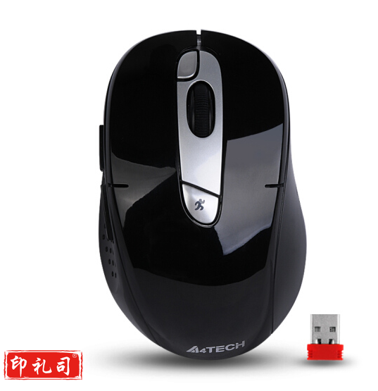 双飞燕(A4TECH) G11-570FX 鼠标 无线鼠标 办公鼠标 便携鼠标 对称鼠标 充电鼠标 DPI可调 2.4G 银黑